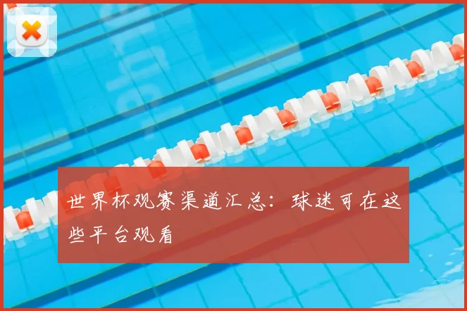 世界杯观赛渠道汇总:球迷可在这些平台观看